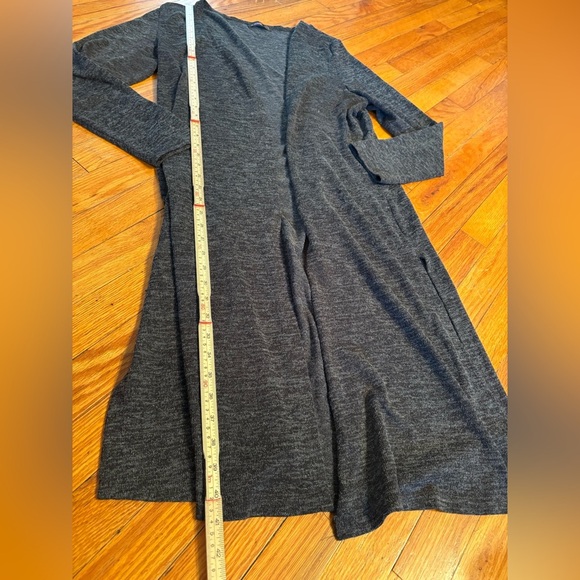 Lia.Cher Charcoal Gray Longline Open-Front Cardigan - Picture 2 of 6